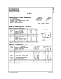 KSH112 datasheet: NPN Silicon Darlington Transistor KSH112
