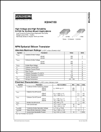 KSH47 datasheet: NPN Epitaxial Silicon Transistor KSH47
