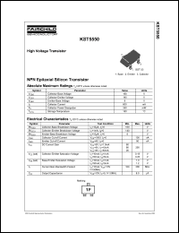 KST5550 datasheet: NPN Epitaxial Silicon Transistor KST5550
