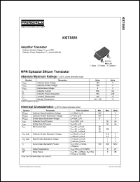 KST5551 datasheet: NPN Epitaxial Silicon Transistor KST5551