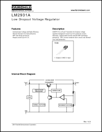 LM2931A datasheet: Low Dropout Voltage Regulator LM2931A
