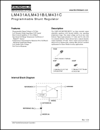 LM431A datasheet: Programmable Shunt Regulator LM431A