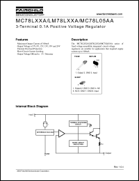 LM78L05A datasheet: Terminal 0.1A Positive Voltage Regulator LM78L05A