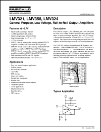 LMV321 datasheet: General Purpose, Low Voltage, Rail-to-Rail Output Amplifier LMV321