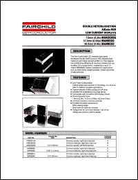 MAN8010 datasheet: DOUBLE HETEROJUNCTION AlGaAs RED LOW CURRENT DISPLAYS MAN8010