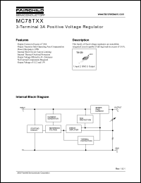 MC78T12 datasheet: 3-Terminal 3A Positive Voltage Regulator MC78T12