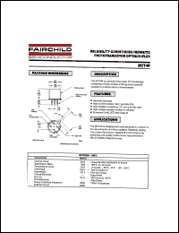 MCT4R datasheet: RELIABILITY CONDITIONED HERMETIC PHOTOTRANSISTOR OPTOCOUPLER MCT4R