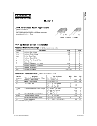 MJD210 datasheet: PNP Epitaxial Silicon Transistor MJD210