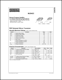 MJD42C datasheet: PNP Epitaxial Silicon Transistor MJD42C