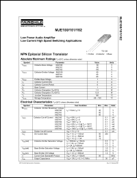 MJE182 datasheet: NPN Epitaxial Silicon Transistor MJE182