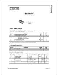 MMSD3070 datasheet: Small Signal Diode MMSD3070