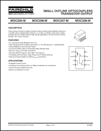 MOC206-M datasheet: Small Outline Optoisolators Transistor Output MOC206-M