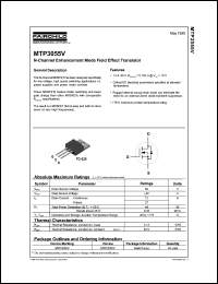 MTP3055V datasheet: N-Channel Enhancement Mode Field Effect Transistor MTP3055V