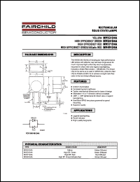 MV54124A datasheet: RECTANGULAR SOLID STATE LAMPS MV54124A