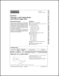 NC7SV17 datasheet: ULP-A Single Buffer with Schmitt Trigger Input NC7SV17
