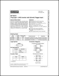 NC7SZ14 datasheet: UHS Inverter with Schmitt Trigger Input NC7SZ14