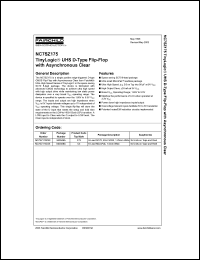 NC7SZ175 datasheet: UHS D-Type Flip-Flop with Asynchronous Clear NC7SZ175