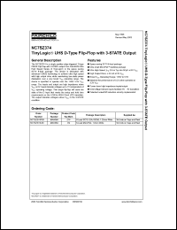 NC7SZ374 datasheet: UHS D-Type Flip-Flop with 3-STATE Output NC7SZ374
