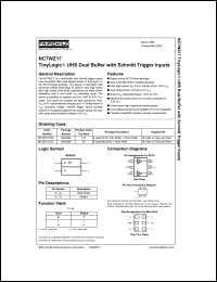 NC7WZ17 datasheet: TinyLogic TM UHS Dual Buffer with Schmitt Trigger Inputs NC7WZ17