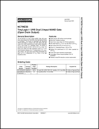 NC7WZ38 datasheet: TinyLogic TM UHS Dual 2-Input NAND Gate (Open Drain Output) NC7WZ38