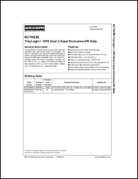 NC7WZ86 datasheet: TinyLogic TM UHS Dual 2-Input Exclusive-OR Gate NC7WZ86