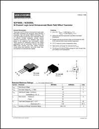 NDB5060L datasheet: N-Channel Logic Level Enhancement Mode Field Effect Transistor NDB5060L