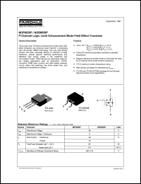 NDB6020P datasheet: P-Channel Logic Level Enhancement Mode Field Effect Transistor NDB6020P