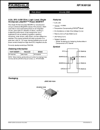 RF1K49156 datasheet: 6.3A, 30V, 0.030 Ohm, Logic Level, Single N-Channel LittleFET Power MOSFET RF1K49156
