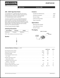 RHRP30120 datasheet: 30A, 1200V Hyperfast Diode RHRP30120