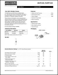 RURP1520 datasheet: 15A, 200V Ultrafast Diodes RURP1520