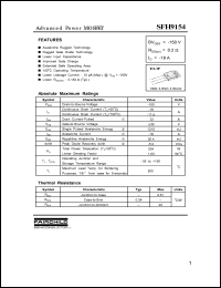 SFH9154 datasheet: P-CHANNEL POWER MOSFET SFH9154