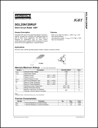 SGL25N120RUF datasheet: Short Circuit Rated IGBT SGL25N120RUF