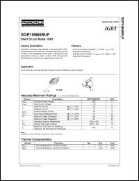 SGP15N60RUF datasheet: Short Circuit Rated IGBT SGP15N60RUF