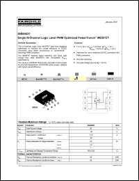 SI4884DY datasheet: Single N-Channel Logic Level PWM Optimized PowerTrench MOSFET SI4884DY