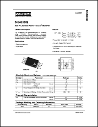 SI6433DQ datasheet: 20V P-Channel PowerTrench MOSFET SI6433DQ