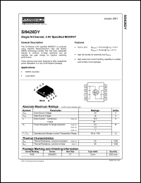 SI9426DY datasheet: Single N-Channel, 2.5V Specified MOSFET SI9426DY
