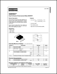 SI9955DY datasheet: Dual N-Channel Enhancement Mode MOSFET SI9955DY