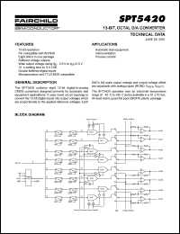 SPT5420 datasheet: 13-BIT, OCTAL D/A CONVERTER SPT5420