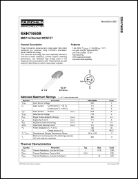 SSH7N60B datasheet: 600V N-Channel MOSFET SSH7N60B