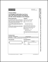 74ALVC162827 datasheet: Low Voltage 20-Bit Buffer/Line Driver with 3.6V Tolerant Inputs and Outputs and 26-Ohm Series Resistors in the Outputs 74ALVC162827