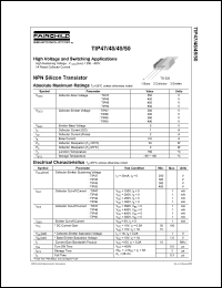 TIP50 datasheet: NPN Silicon Transistor TIP50