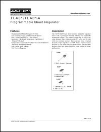 TL431CP datasheet: Programmable Shunt Regulator TL431CP