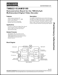 TMB22153AMS101 datasheet: Multistandard Digital Video Decoder TMB22153AMS101