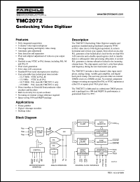 TMC2072 datasheet: Genlocking Video Digitizer TMC2072