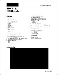 TMC2192 datasheet: 10 Bit Encoder TMC2192