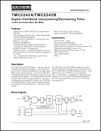 TMC2242AX2 datasheet: Digital Half-Band Interpolating/Decimating Filter 12-bit In/16-bit Out, 60 MHz TMC2242AX2
