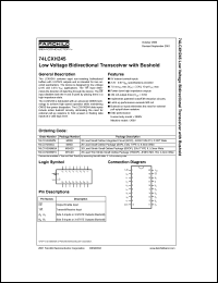 74LCXH245 datasheet: Low Voltage Bidirectional Transceiver with Bushold 74LCXH245