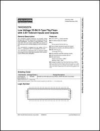 74VCX32374 datasheet: Low Voltage 32-Bit D-Type Flip-Flops with 3.6V Tolerant Inputs and Outputs 74VCX32374