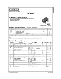 BCW66G datasheet: NPN General Purpose Amplifier BCW66G