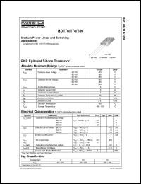 BD176 datasheet: PNP Epitaxial Silicon Transistor BD176
